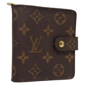 LOUIS VUITTON Monogram Compact Zip Wallet M61667 LV Auth 117264